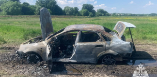 В Кораблине Рязанского округа сгорел автомобиль